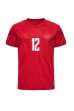 Denemarken Kasper Dolberg #12 Voetbaltruitje Thuis tenue WK 2022 Korte Mouw
